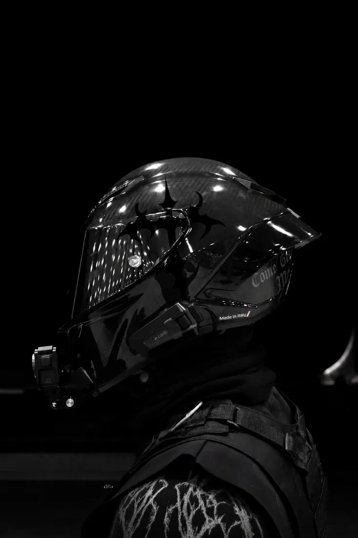 Casque avec sticker Croix Trash noir, Obsaners édition