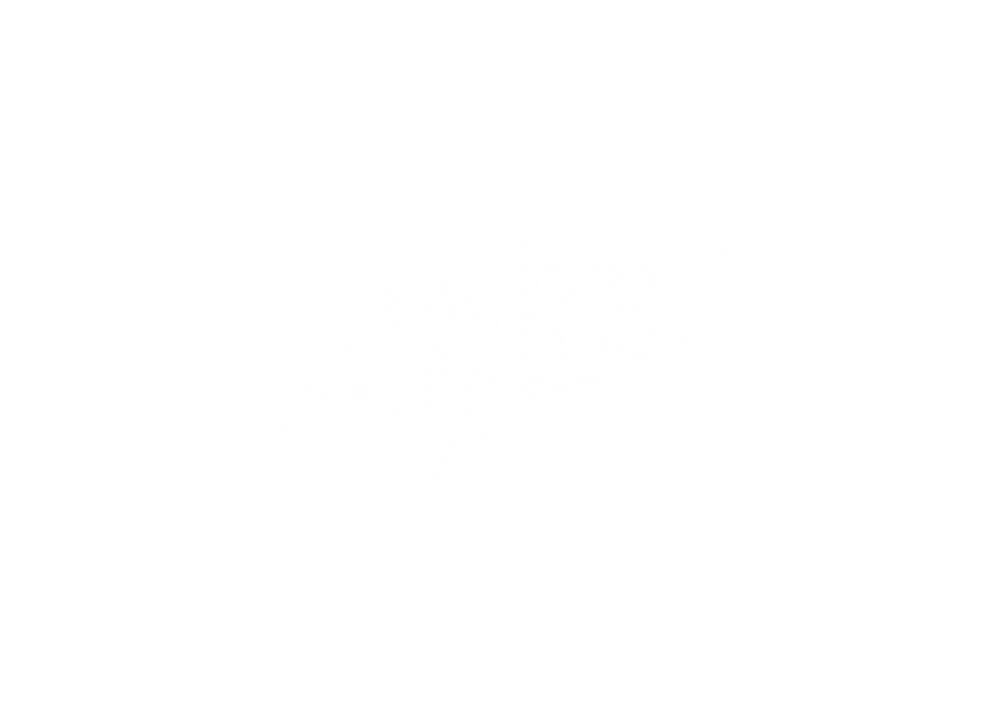 Sticker logo Stick'it blanc en vinyle découpé